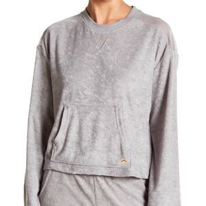 C&C CALIFORNIA GRAY MESH BACK TERRY SWEATSHIRT
